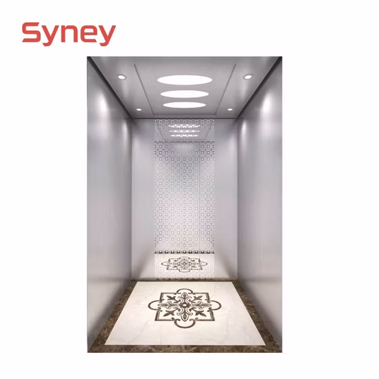 1150kg Vvvf Machine Roomless Passenger Elevator with Deceleration Device